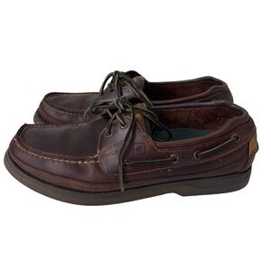 Sperry Top-Sider Leather Boat Shoes Mens 11.5M Brown Coastal Preppy